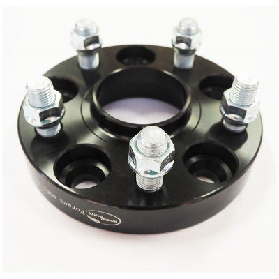 Adaptateur de roue pour  Mustang Gen6, Freelander 5x114.3 | 25mm | 70.5/60.1 | 14x1.5 | double fixation | série noire