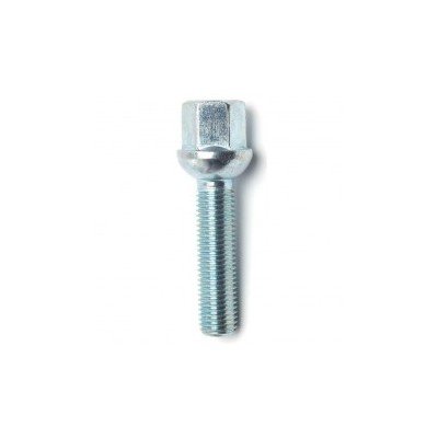 Wheel bolt M12x1.5x50 Ball seat H17 Silver R12